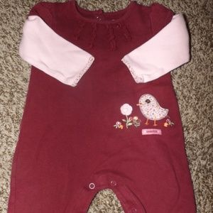 Pink and Burgundy and floral long sleeve outift